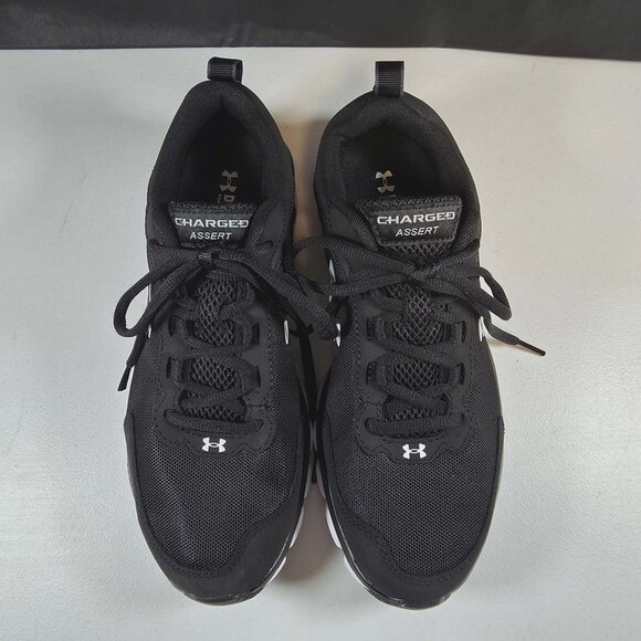 UNDER ARMOUR CHARGED ASSERT 9 BLACK WOMENS RUNNING SHOES SNEAKERS SIZE 8.5 - Picture 4 of 9